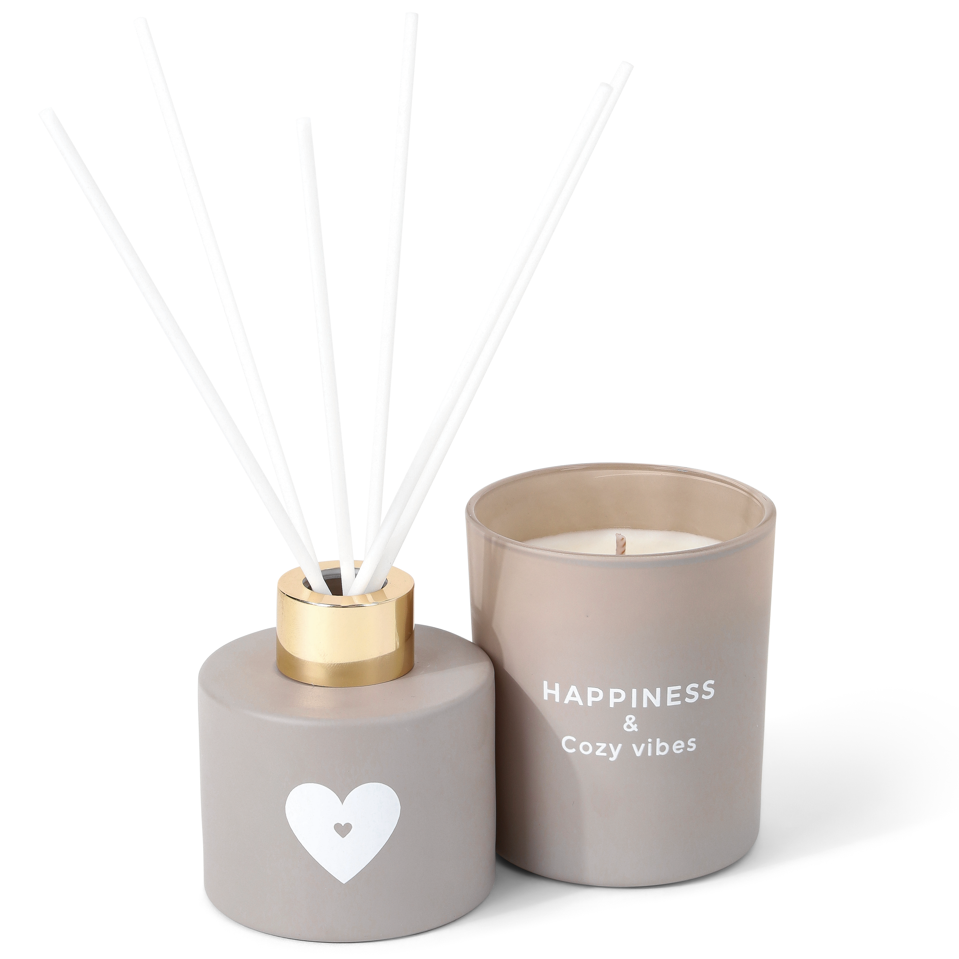 Candle & diffuser giftset - Happiness & cozy vibes