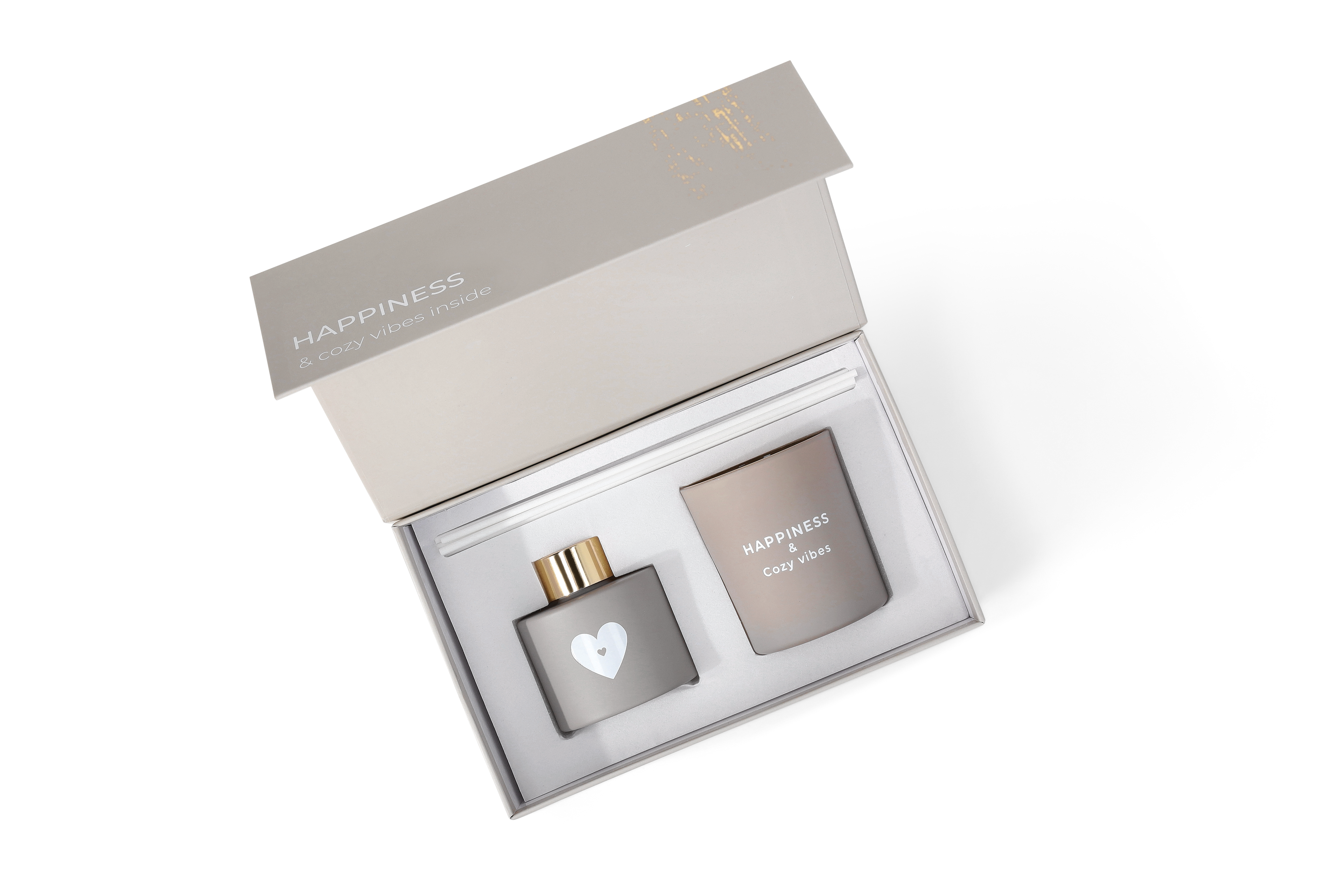 Candle & diffuser giftset - Happiness & cozy vibes