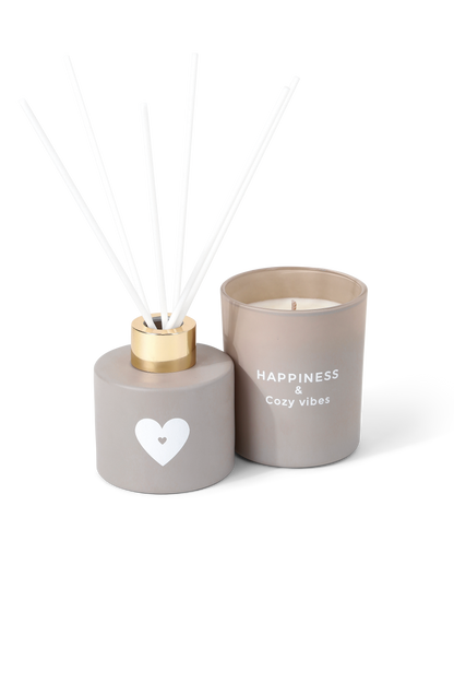 Candle &amp; diffuser giftset - Happiness &amp; cozy vibes