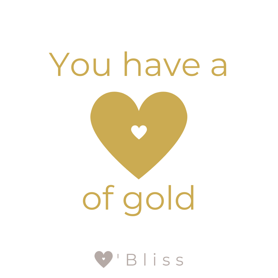 Heart of gold kaars - gold collection
