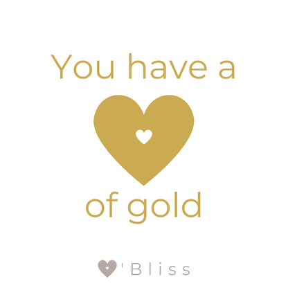 Heart of gold kaars - gold collection