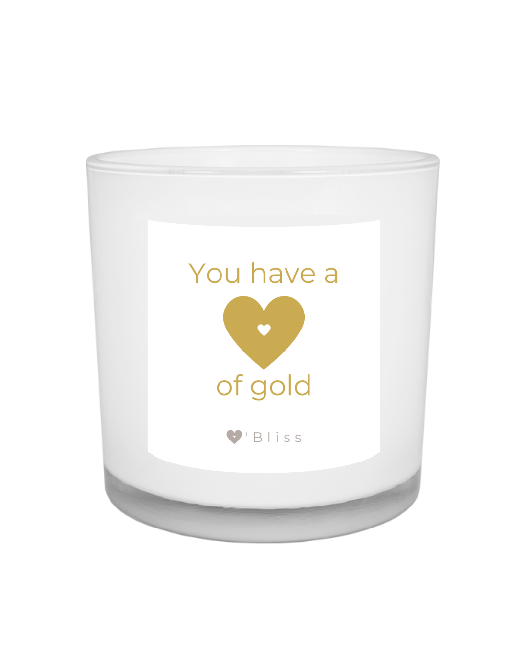 Heart of gold kaars - gold collection