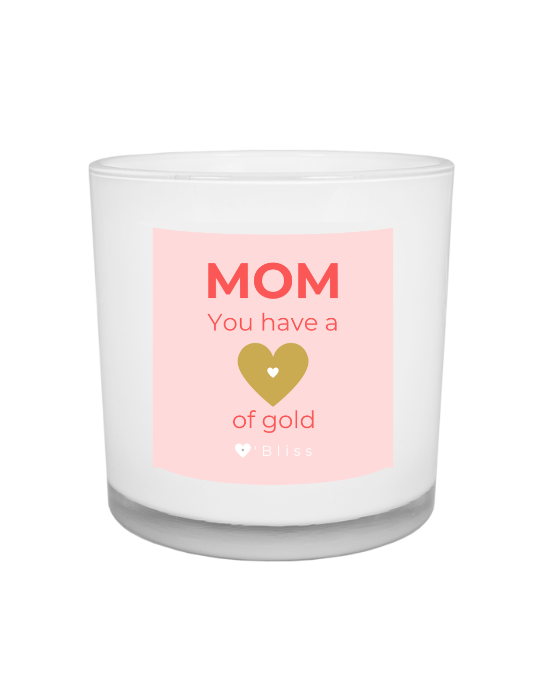 Mom heart of gold kaars
