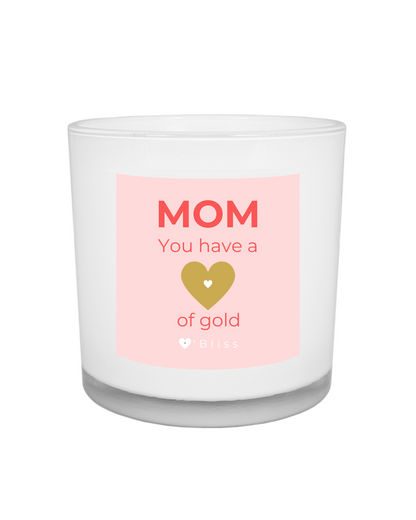 Mom heart of gold kaars