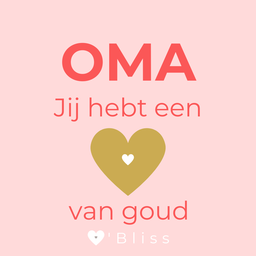 Oma hart van goud kaars