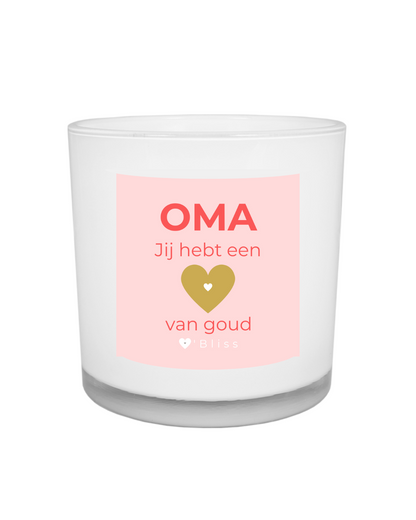 Oma hart van goud kaars